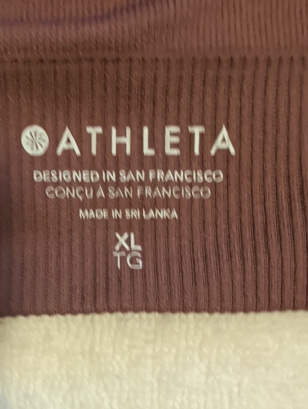 Athleta Ribbed Aurora Scoop Bra D-DD Racerback Tawney Rose Mauve Purple - Picture 7 of 7